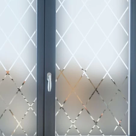 Film occultant fenêtre décor Losanges - Adhésif Fenêtre opacifiant - Depoli Design ®
