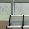 Sticker dépoli baie vitrée: Plume Baie Vitrée Depoli Design