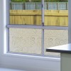 Sticker occultant vitre: Feuille en nervure Fenêtre Depoli Design
