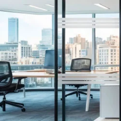 Bande Sécurité vitre Lignes – Film adhésif dépoli ou blanc (lot de 4) - Depoli Design ®