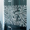 Sticker décoration paroi de douche: Fleur Zebrée Douche Depoli Design