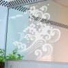 Sticker décoration pour vitre: Vague Japonaise Déco Depoli Design