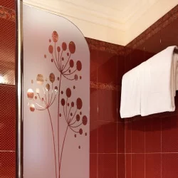 Film sticker intimité pour paroi de douche - Décor Pissenlit design - Douche - Depoli Design ®