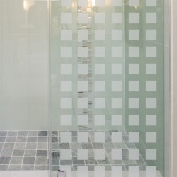 Sticker paroi de douche: Petits carrés